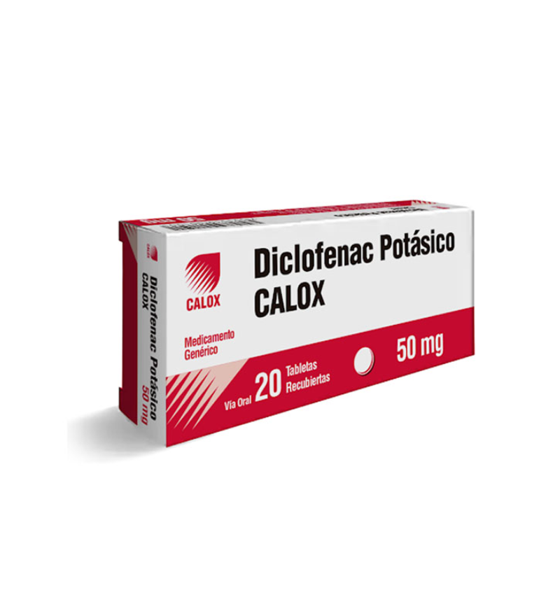 Diclofenac potásico 50 mg x 20 tabletas (Calox)